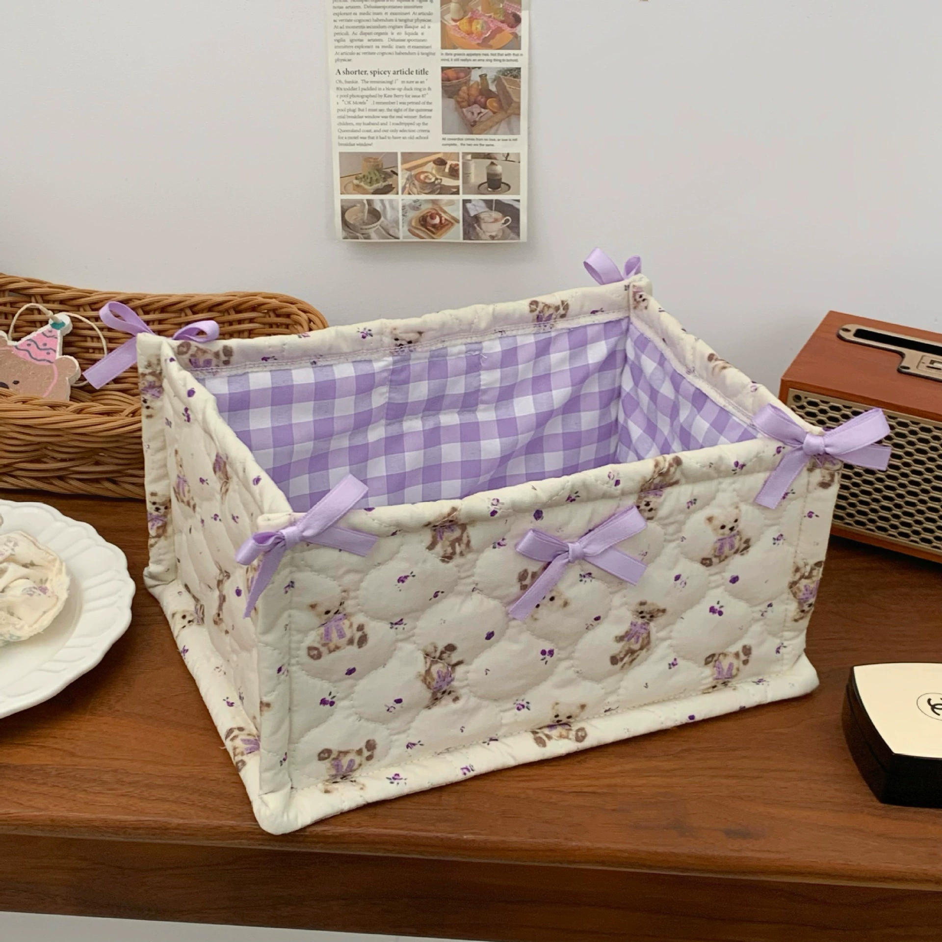 High quality table cute storage basket, storage system, storage box