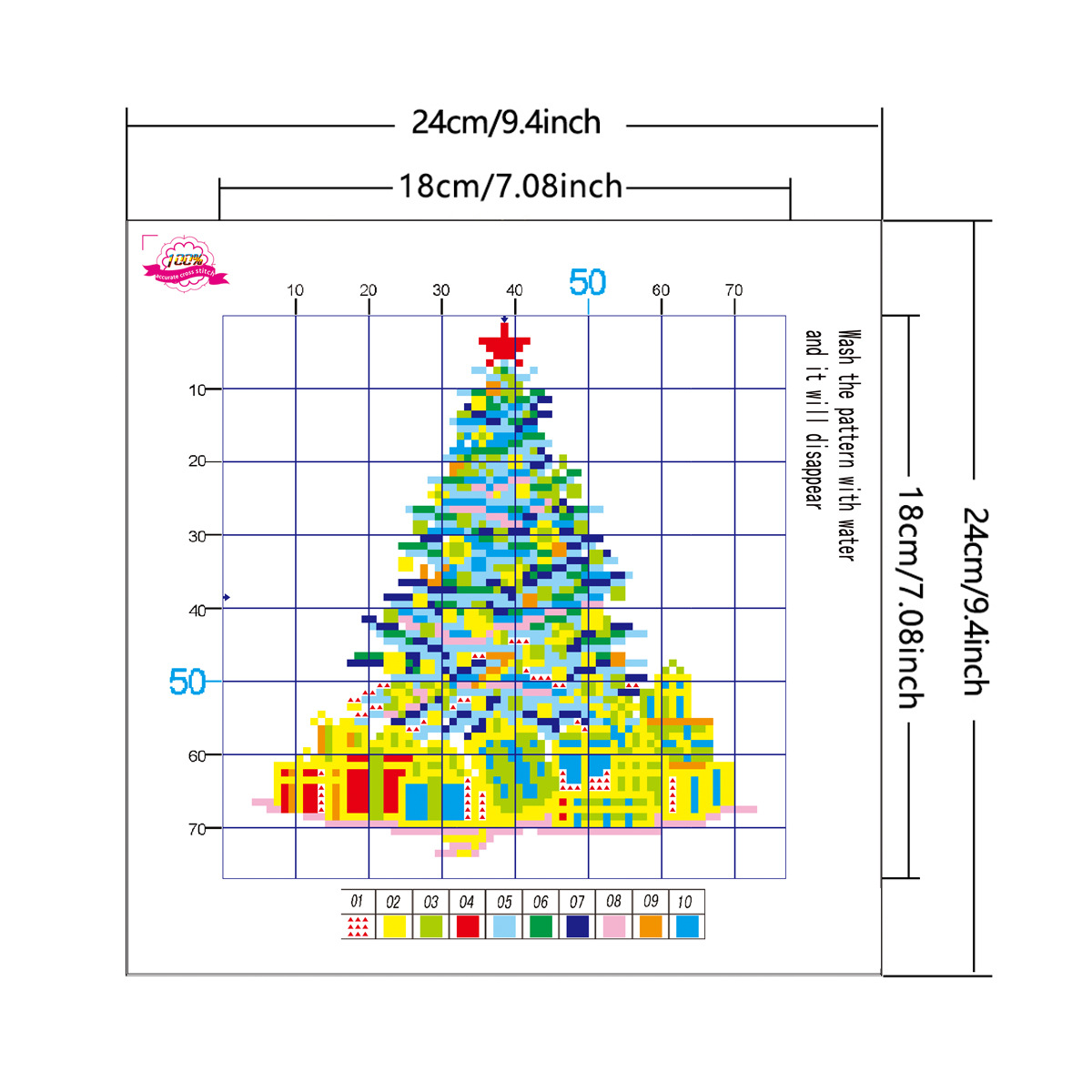 Navidad transfronteriza para árbol de Navidad cálido y simple bordado cruzado principiante material paquete fabricantes al por mayor image 3
