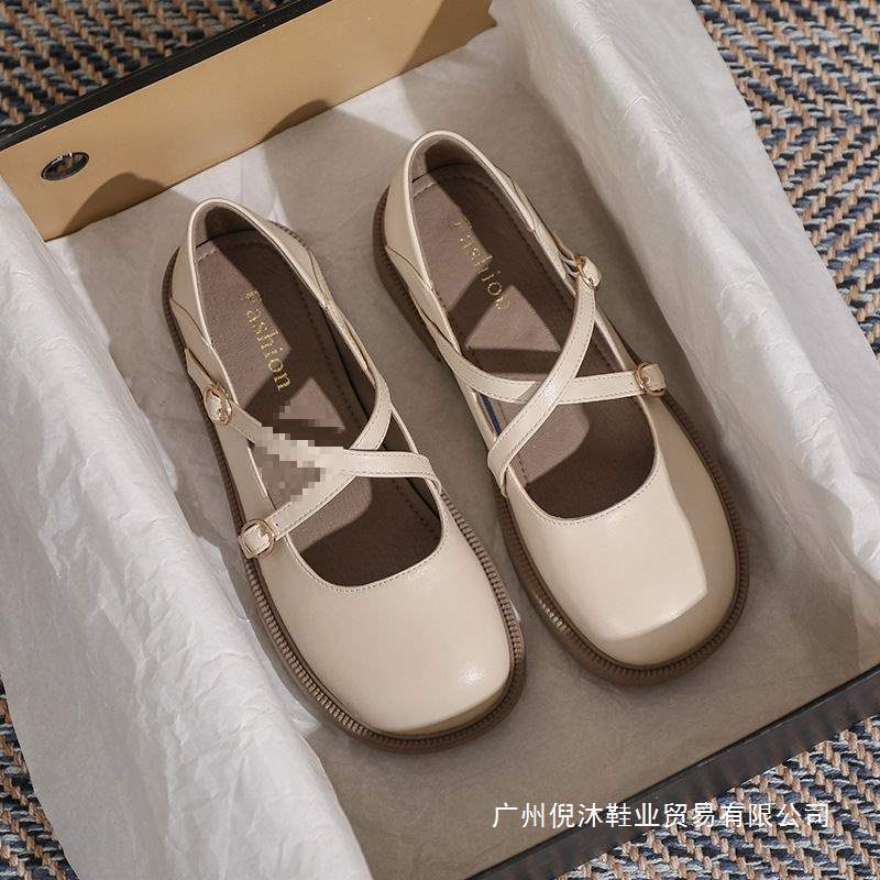 法式百搭玛丽珍小皮鞋女2025秋季新款百搭平底单鞋英伦乐福单鞋女