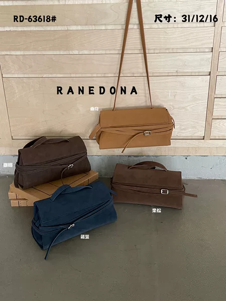 Women's frosted suede underarm bag, 2026 new style, high-end design, suitable for commuting, baguette-style, can be carried by hand or worn as a shoulder bag, large capacity tote bag