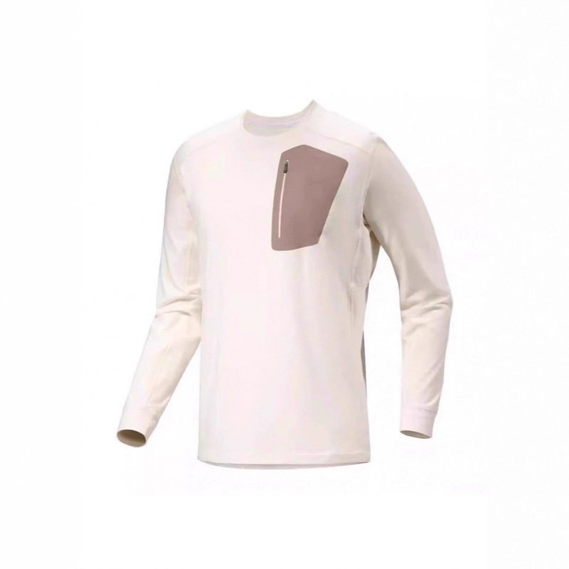 Outdoor Lightweight Technical Warm Fleece 3D Draped Outdoor Functional Fleece Chest Pocket Base Layer Men's Sweatshirt