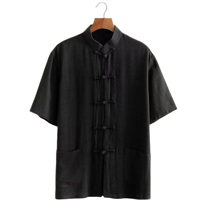 Черный топ с короткими рукавами