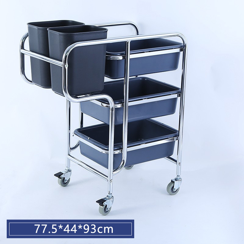 회색 그릇 카트