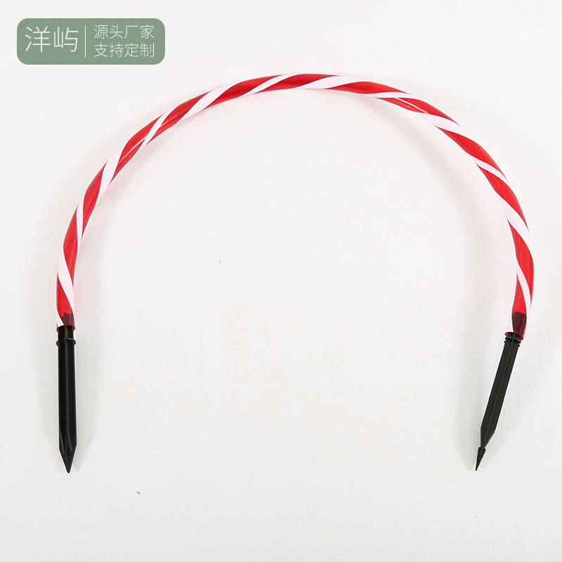 圣诞糖果灯地插装饰节日氛围装饰2024新款PVC管子拱形造型地插灯