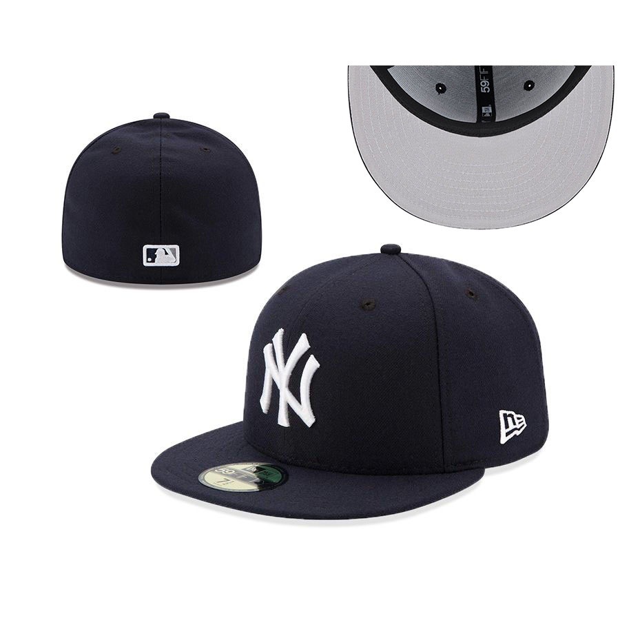 Productos de fábrica para el juego mundial de la liga de béisbol profesional de EE. UU. NY equipo de béisbol tamaño sombrero conmemorativo bordado tridimensional sombrero cerrado