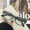 Metal retro advanced fashionable trend sunglasses hip-hop style, cat's eye, high-quality style, Korean style