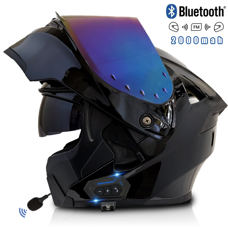 SE-밝은 블랙 컬러 풀 한 미러-동일한 인터콤 블루투스