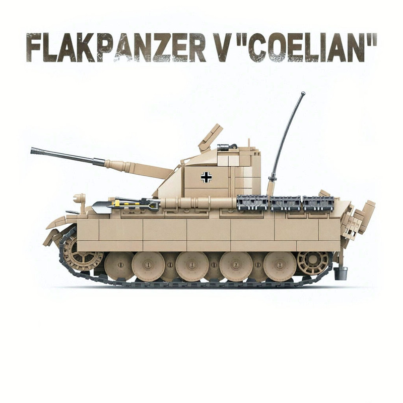Cross-Border Quan Guan 100303 German Type 5 Anti-Aircraft Tank Kollian Plastic DIY Assembly Building Blocks Educational Toy Cross-Border Quan Guan 100303 German Type 5 Anti-Aircraft Tank Kollian Plastic DIY Assembly Building Blocks Educational Toy