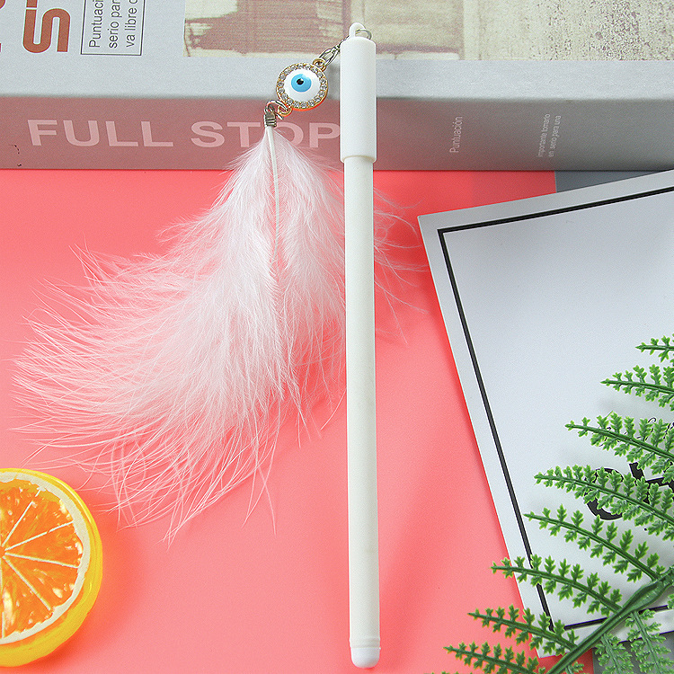 INS chica corazón colgando pluma lindo estudiante papelería colgante pluma de gel pluma de agua de cadena pluma de firma de Oficina Creativa