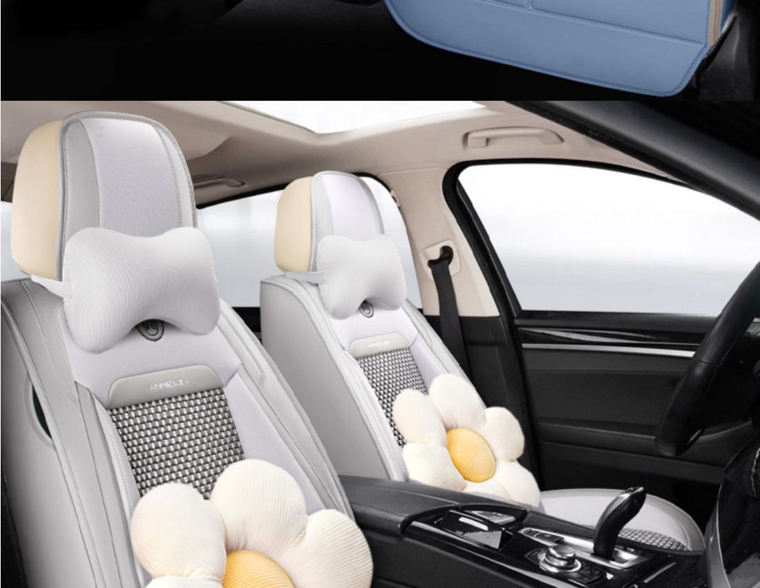 New car seat cover four seasons universal cushion summer ice silk breathable car seat cover net red full surround cushion