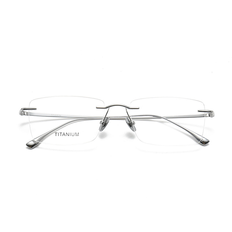 Gafas frescas de madera STUDIOMUKU montura de gafas sin bordes cuadrados sin montura simple con monturas de negocios para hombres y mujeres