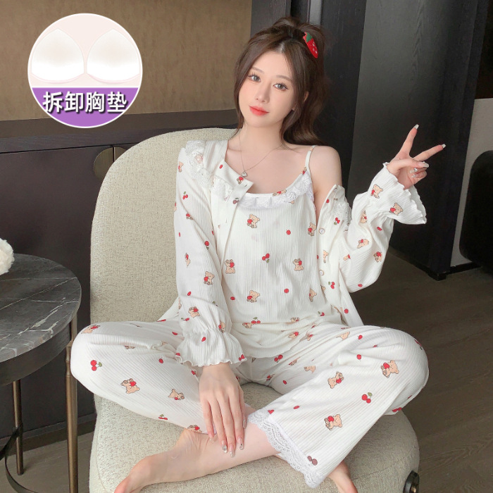 F 3 피스 가슴 패드 S616 체리