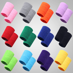 Towel wristband sweat-absorbent sports fitness wristband tennis breathable knitted wrist logo men's and women's wristband wholesale