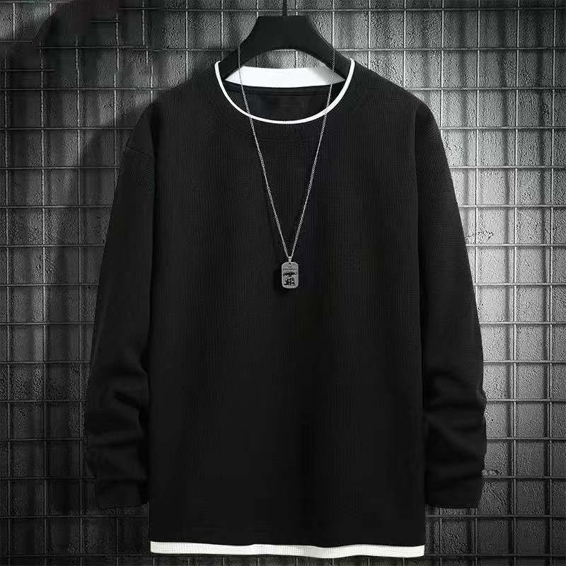 Black D01 waffle long sleeves