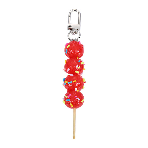Simulated fruit-shaped candied haws, Internet celebrity-looking creative gourd string keychain, holiday funny key accessories