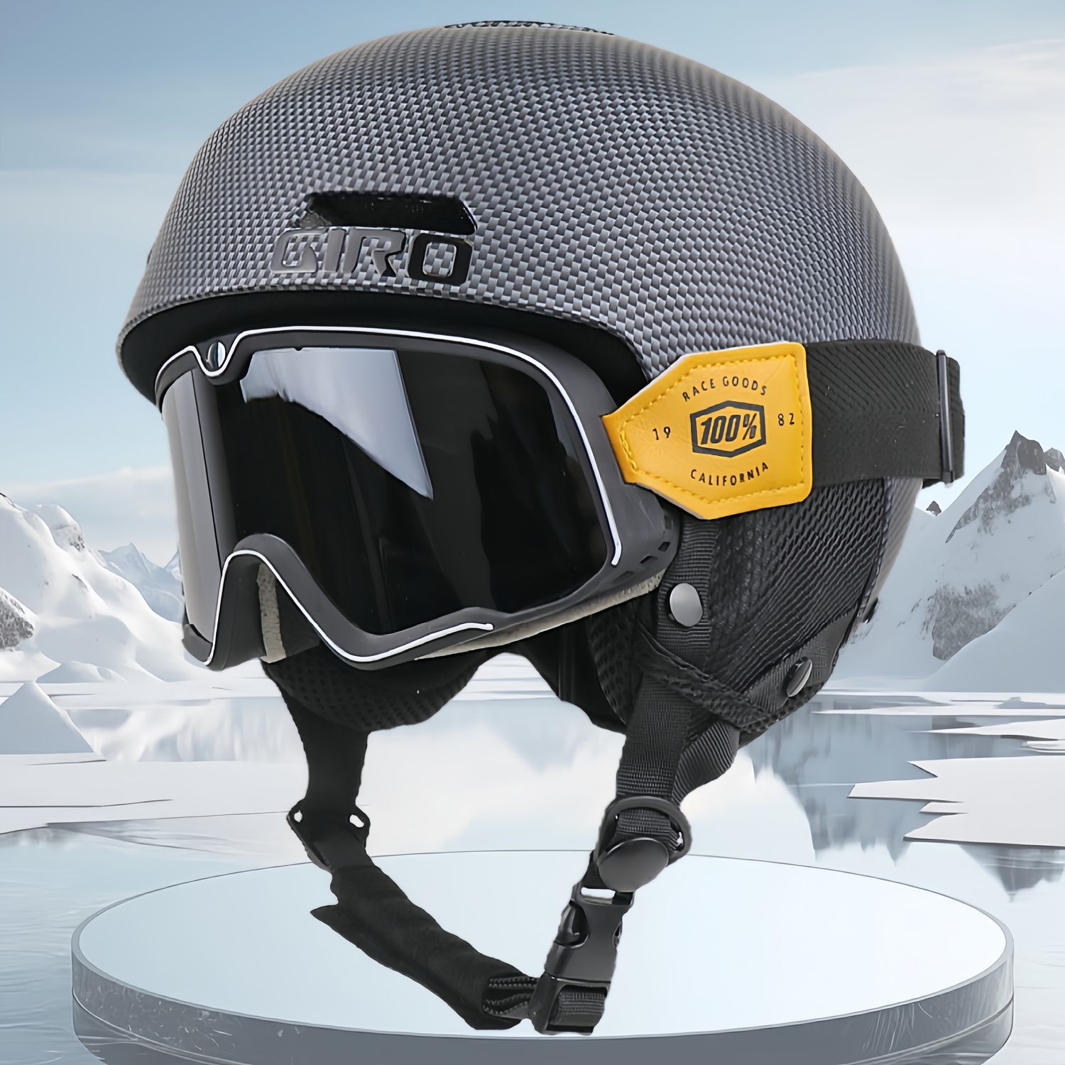 Shiqi Professional Ski Helmet (Auto Parts and Accessories) - s-suitable-for-head-circumference-52-56-matte-carbon