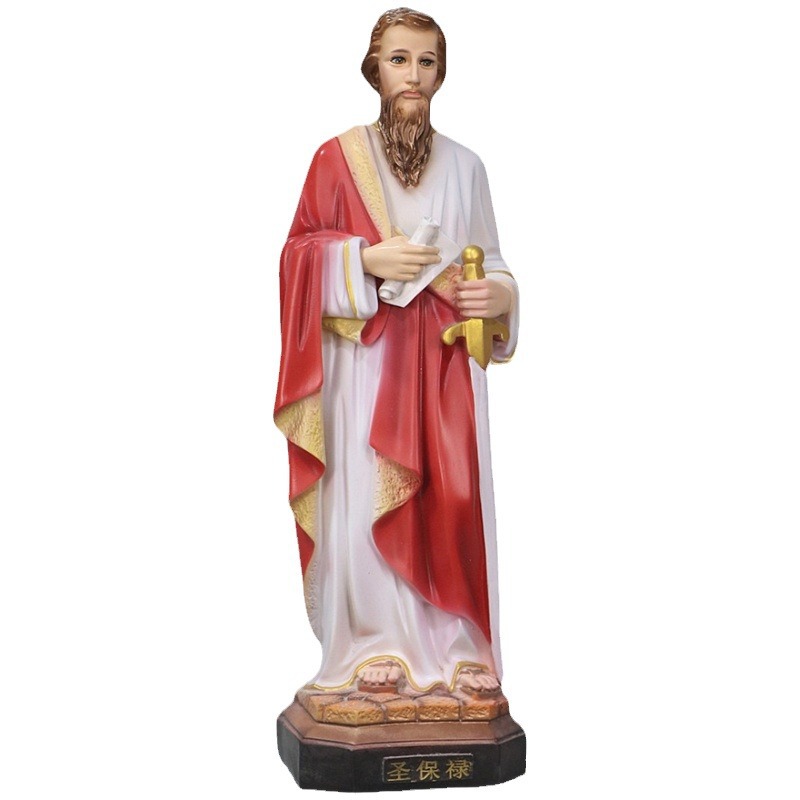 50cm transfronterizo San Pablo visualización de la estatua de la iglesia de la casa decoración de la estatua principal sala de estar