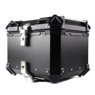 Motorcycle trunk storage box waterproof quick release aluminum alloy trunk with backrest 45L/55L/65L storage box