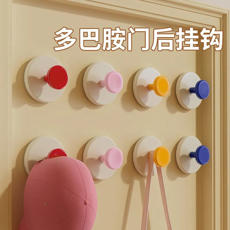 Suction Cup Hook, No Punching, Door Hanging Clothes Hook, Wall Hanging Bathroom Strong Load-Bearing Sticky Hook, Vacuum Trace Bathroom Hook