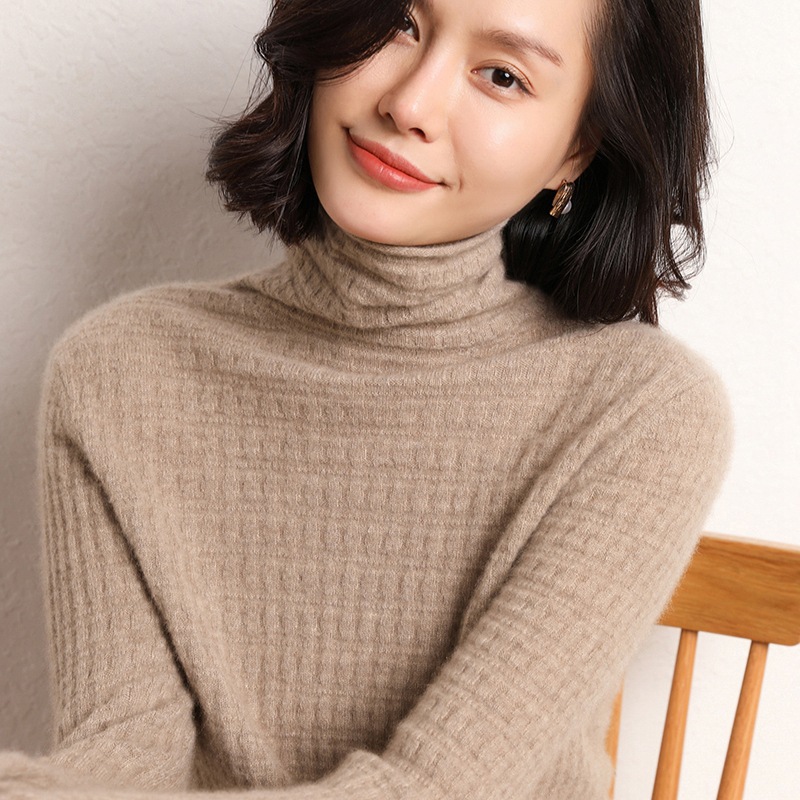 Cashmere sweater women 2020 new pattern Autumn and winter Pile collar Base coat Easy High collar Large Sweater factory Direct selling