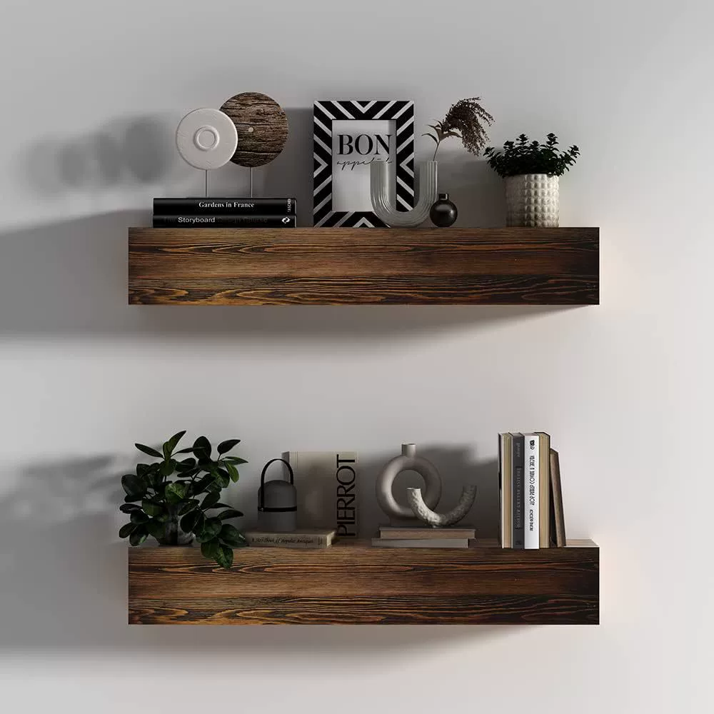 Домашний телевизионный шкаф для хранения настенный винтажный деревянный декоративный каркас Деревенский плавающий полку большой емкости