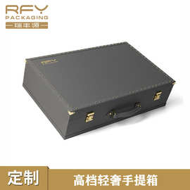 2025新款高档皮箱 轻奢皮质工具箱中草药礼品盒高端皮箱 源头厂家