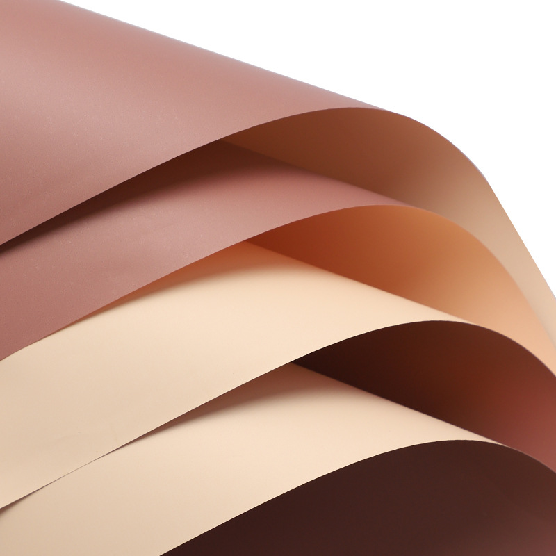 Siete colores cordier de dos colores papel de color sólido papel de oro de papel de oro lipa ramo de flores impermeable papel de envoltura de flores materiales de flores papel de embalaje de flores