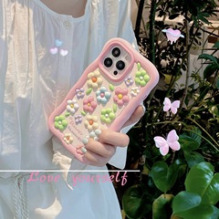 ins韓風立體小花適用iPhone14pro max蘋果12手機殼13硅膠軟11少女