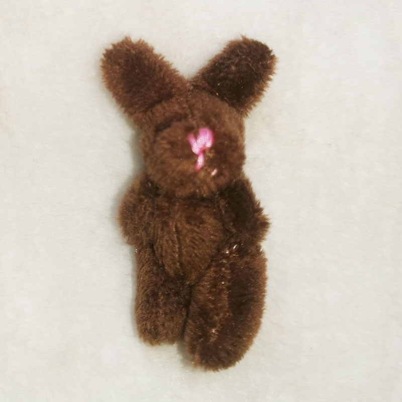毛绒玩具关节兔公仔6cm长毛兔兔DIY创意手工饰品裙鞋挂件材料4色|undefined