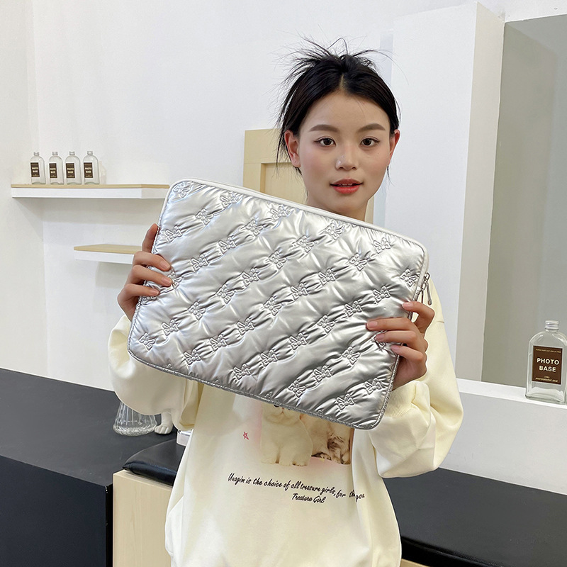 Korean-Style Quilted iPad Sleeve Bag, Fashionable and Stylish Waterproof Computer Storage Bag Suitable for 11inch Tablet Computers