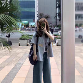 日系学院风格子短袖衬衫女夏季新款设计感小众毛巾袖翻领衬衣上衣