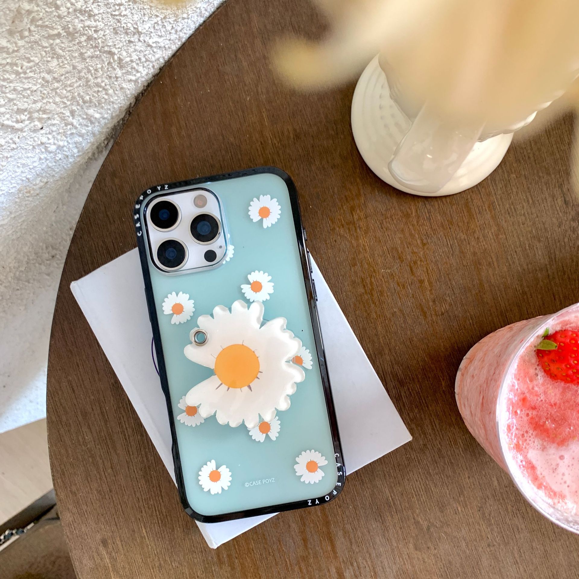 Pequeñas flores frescas y simples para Apple 16ProMax funda para teléfono 15Pro soporte 14/13 menta verde 15PM