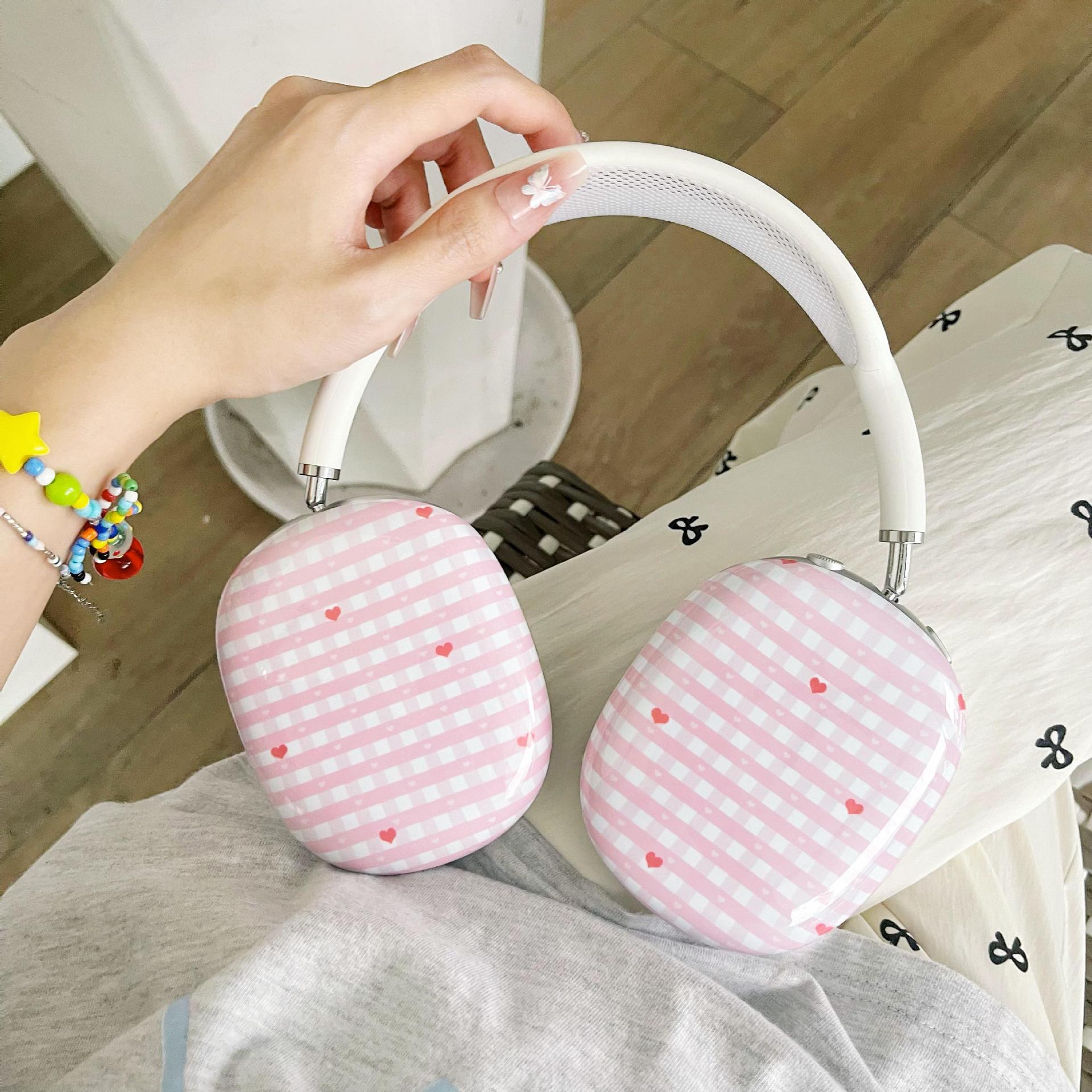 Plaid Love Filin Suitable for airpods Max Protective Set Apple Head-Mounted Ear Cap Earmuffs Earphone Case