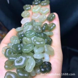 Factory wholesale Hetian Jade Qinghai material Ruyi lock DIY with handmade accessories hang-up live supply