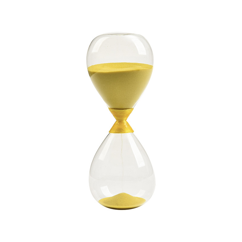Nórdico hogar oro vidrio reloj de arena temporizador 15 30 minutos adornos creativos estilo moderno adornos de moda