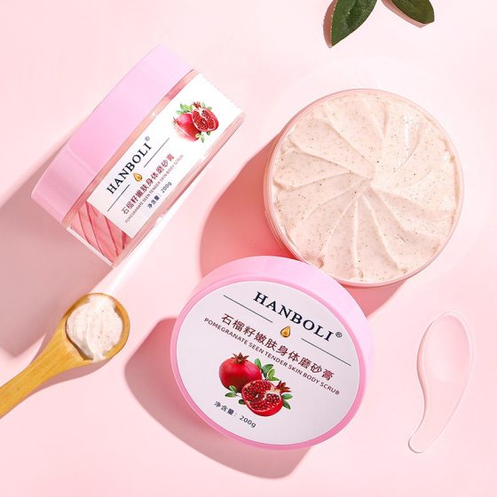 Han Pomegranate Seed Skin Rejuvenation Body Scrub Cleansing Skin Care Moisturizing Hydrating Body Scrub