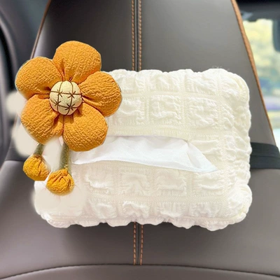 Car Tissue Box, Car Car tissue box/set - puff-paper-towel-turmeric-sunflower