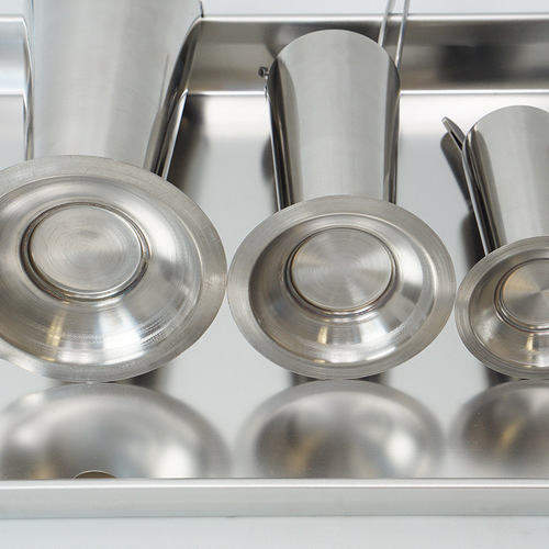 Stainless steel tweezers barrel 304 medical foam tweezers barrel with cover inverted cone holding barrel sterilization barrel dressing barrel instrument barrel