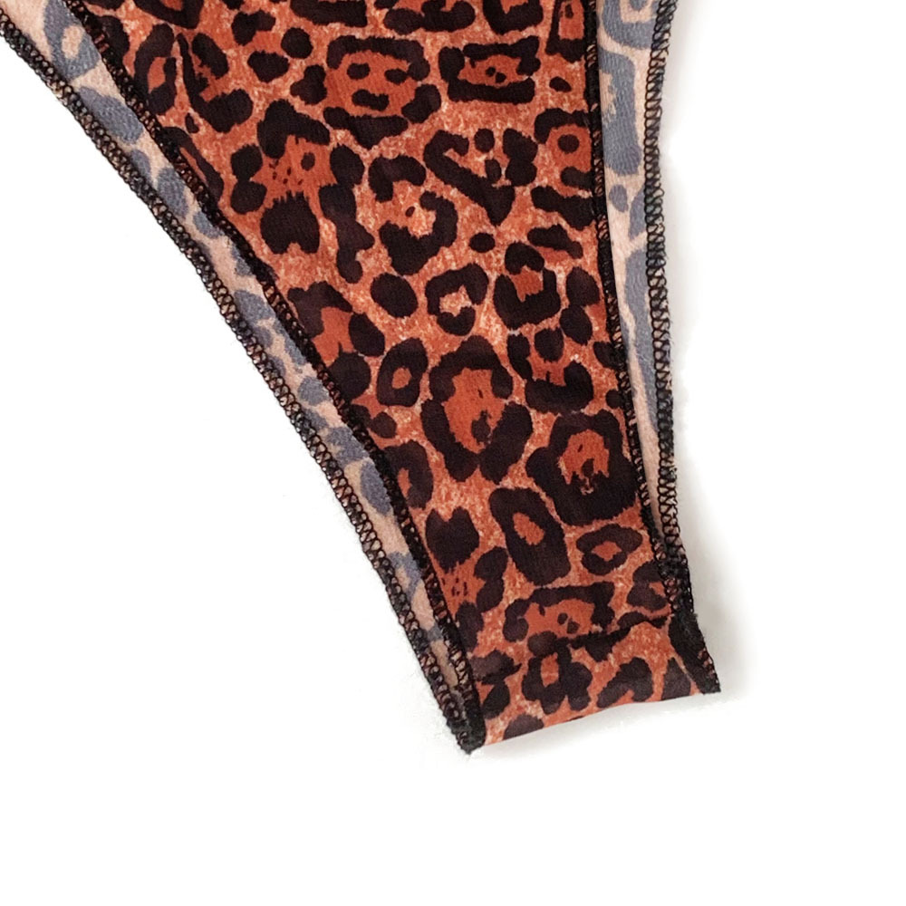 Pijama sexy con estampado de leopardo y alfabeto NSYO62955