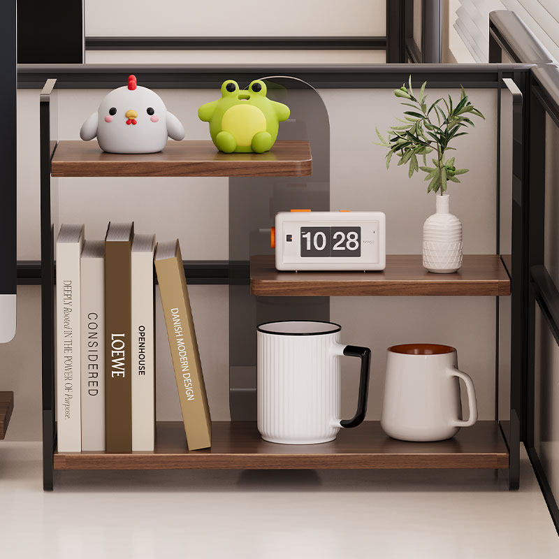 Estantes de escritorio, cajas de almacenamiento de escritorio, estantes de tazas acrílicas multicapa multifuncionales, artefactos mágicos para la transformación de la estación de trabajo de chicas