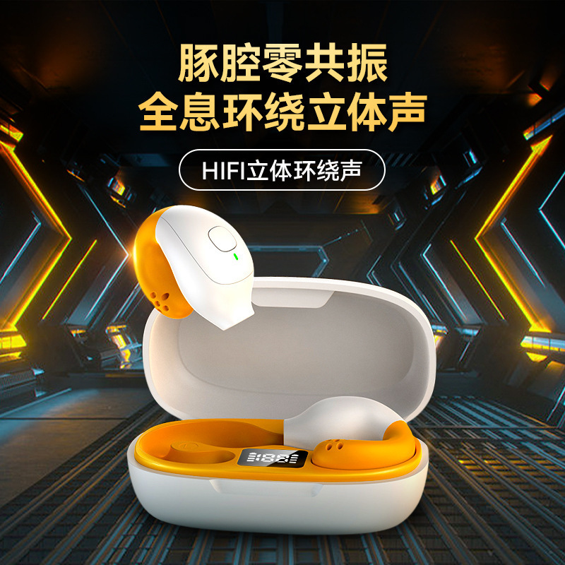 Auriculares Bluetooth R18 pantalla digital inalámbrica real no-en-oído auriculares de alta tecnología nueva conducción ósea del oído auriculares Bluetooth