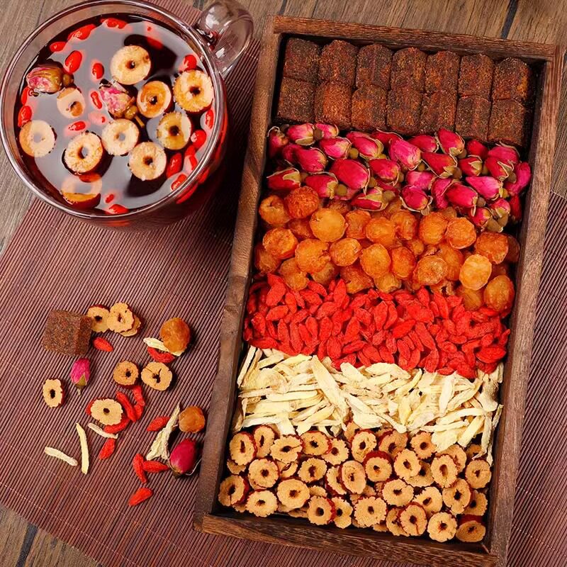 Brown Sugar Ginger Jujube Tea Bags Jiang Zao Cha 15g x 12 Bags Warming Herbal Tea specifications