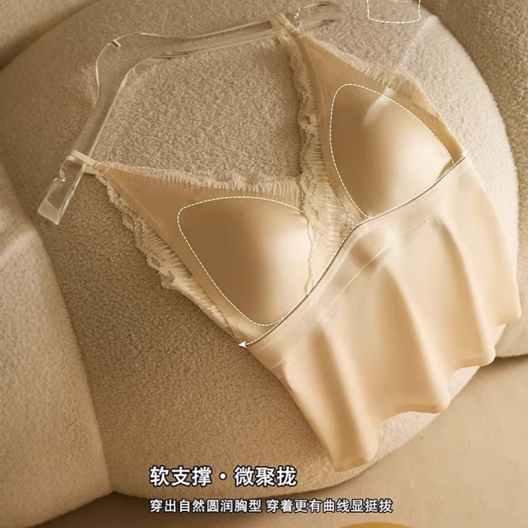 Silk Modal Satin Lace Camisole for Women, Deep V-Neck, Slim Fit, Suitable for Layering or Wearing Alone, White Lingerie