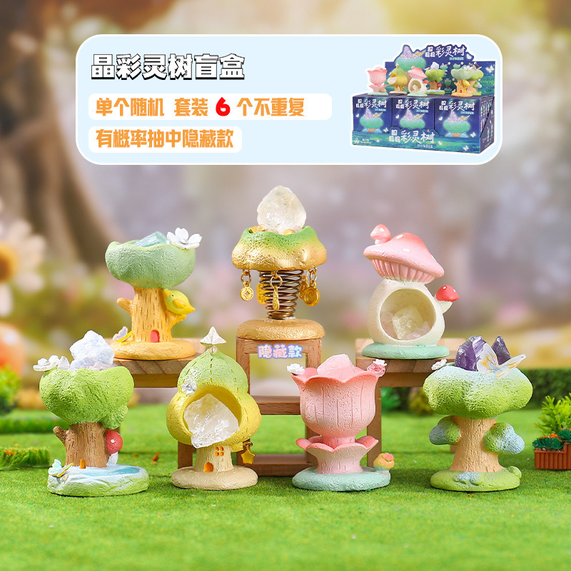 New Crystal Colorful Spirit Tree DIY Energy Crystal Blind Box Desktop Diffuser Stone Ornaments Home Decoration Gifts for Friends
