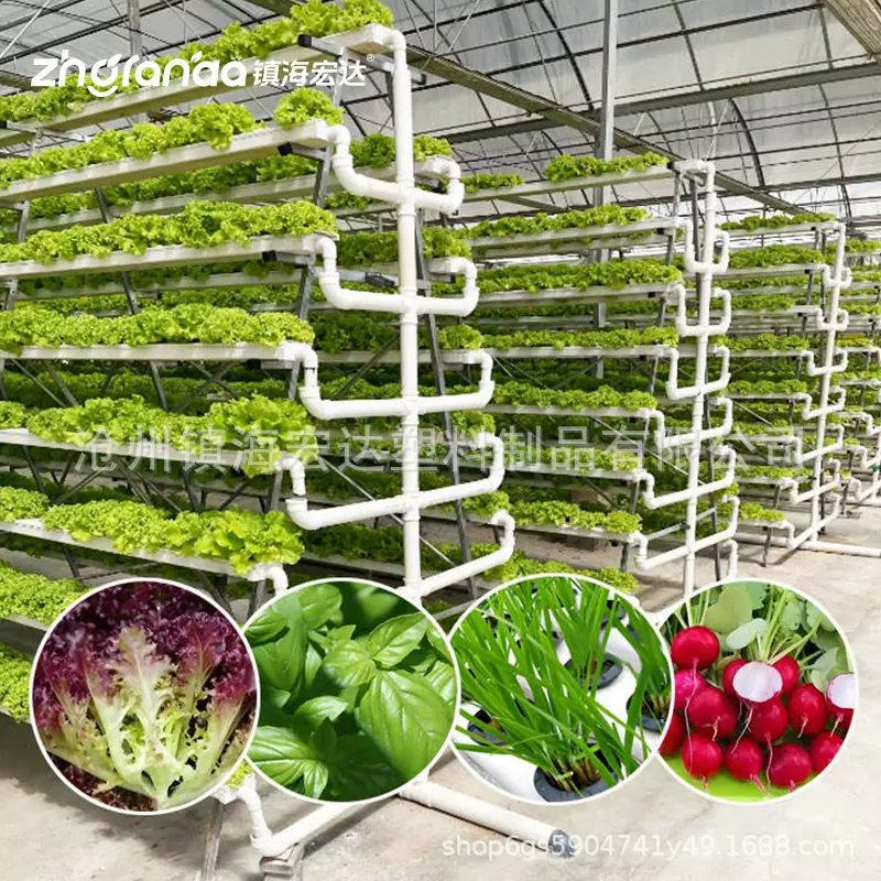 批发PVC塑料方管打孔蔬菜种植管鱼菜共生管100*50水培蔬菜管道