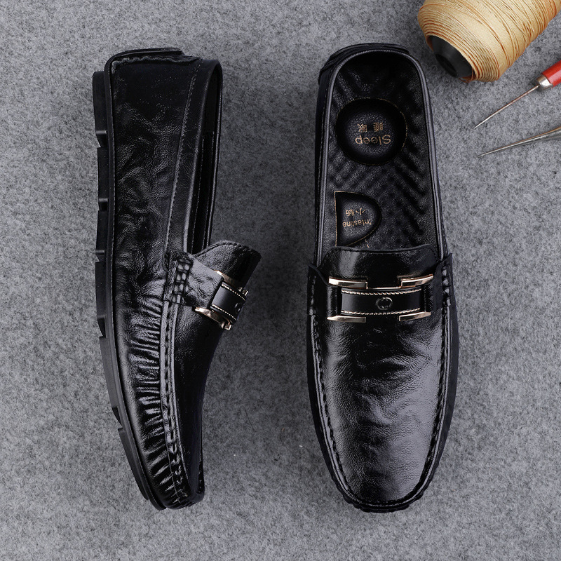 Zapatos de cuero para hombres, zapatos de negocios británicos, nuevos zapatos de negocios transpirables, zapatos casuales suaves, zapatos para hombres.