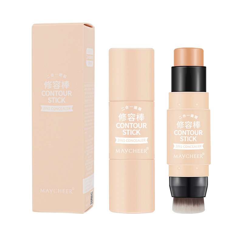 Mexier estereoscópico de doble cabeza de alto brillo, barra de reparación de la piel, pluma de seda de doble propósito, sombras brillante, sombras nasales, crema de reparación de la piel