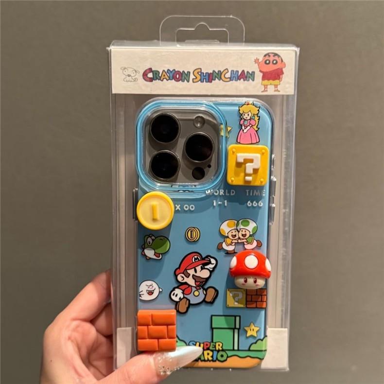 Single-Layer Game Mario Suitable for Apple 16Promax Mobile Phone Case 15Iphone14 Protective Cover 13Imd12