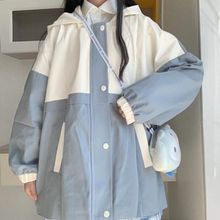 秋季韩版工装外套女学生原宿学院BF风宽松休闲百搭风衣夹克上衣潮