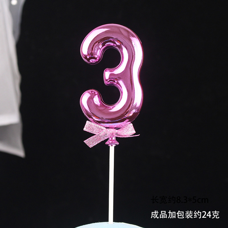 Decoración digital para pasteles 0-9, 3D oro/rosa, inserto para cumpleaños – Mayorista de Yiwu image 54
